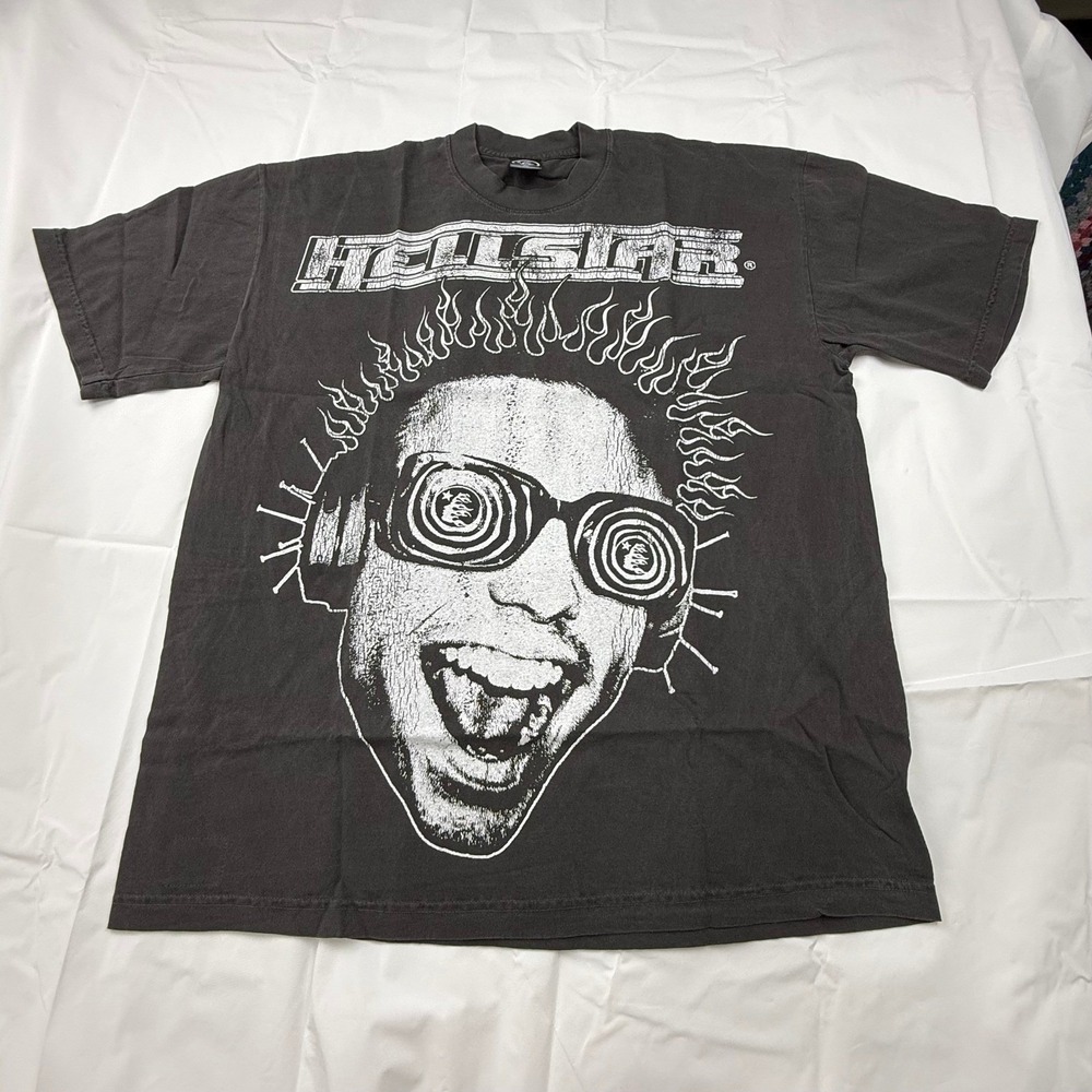 Hellstar Overseas Fall 2023 Exclusive Washed Black Graphic T-Shirt Mens XL
